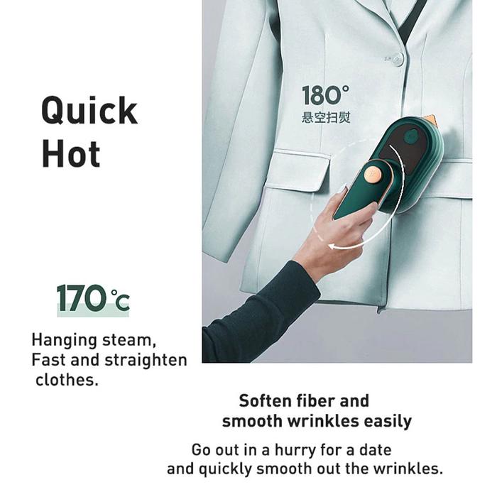 Gambar Setrika Uap Mini Putar Portable Travel Steamer Ironing Handheld 50ml - Hijau-50 ml dari Yuvie1shopp undefined Tokopedia