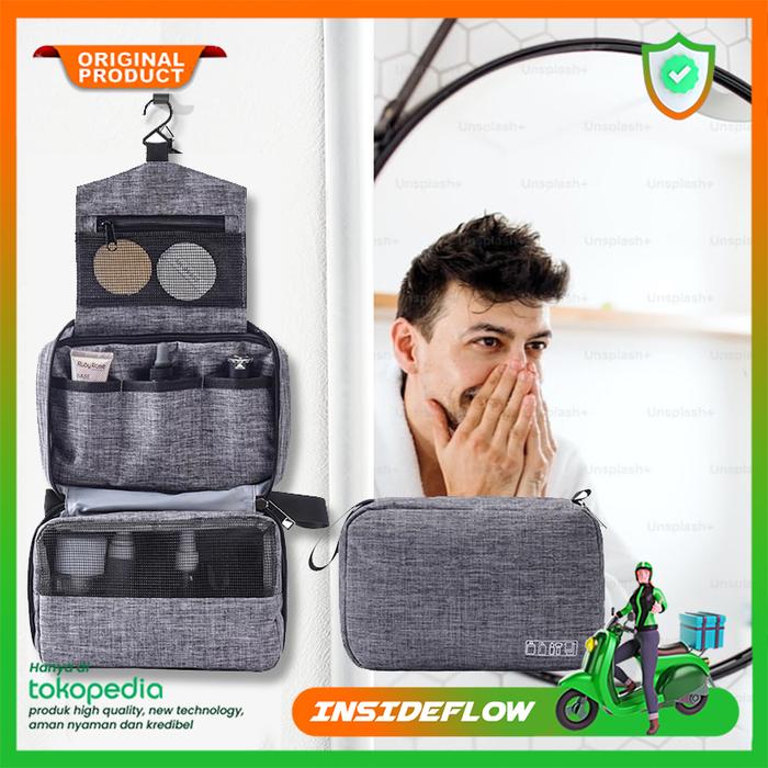 Gambar POUCH MAKE UP SABUN MANDI TAS TRAVEL BAG ORGANIZER KOSMETIK MAKEUP dari insideflow id undefined Tokopedia