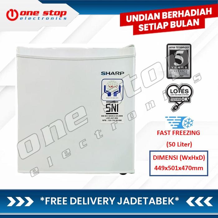 Gambar SHARP SJ-50MB-XW Kulkas Mini Portable 45L - Putih dari OneStop Electronics undefined Tokopedia