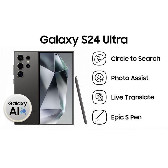 Gambar Samsung Galaxy S24 Ultra 5G 12/256GB|512GB|1TB 6.8 Inch Garansi Resmi - Black, 12/256GB dari Andalas Cellular_NEW undefined Tokopedia