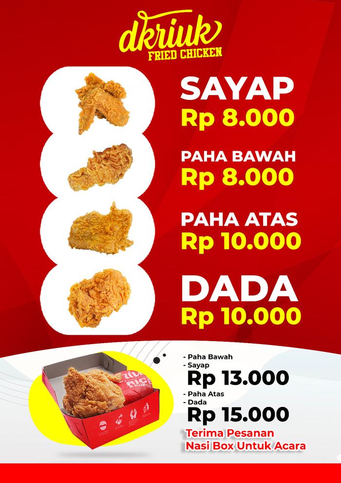 Gambar Sticker Menu Dkriuk UK A4 - Mozarella dari Dkriuk Fried Chicken Indonesia undefined 4 Tokopedia