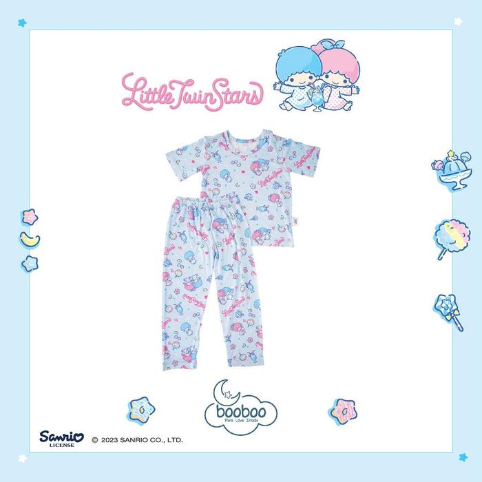 Gambar MC13- TENCEL Short sleeve Long pants Little Twin Star Collection - - WhiteTravel, 6-9Month dari MoonCiti undefined 3 Tokopedia