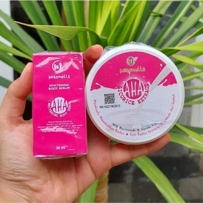 Gambar Misonells AHA Whitening Body Serum Licorice Extract Body Bleaching dari TOKO DUNIA KECANTIKAN undefined Tokopedia