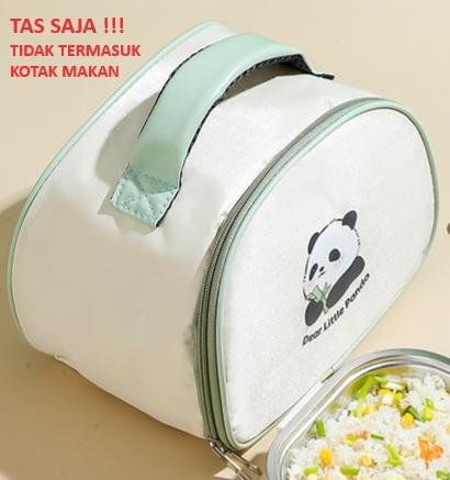 Gambar LUNCH BOX DEAR BEAR SUS 304 KOTAK MAKAN SEKAT ANTI TUMPAH TAHAN PANAS - TAS PANDA 2 SKT dari Felice&Co undefined Tokopedia