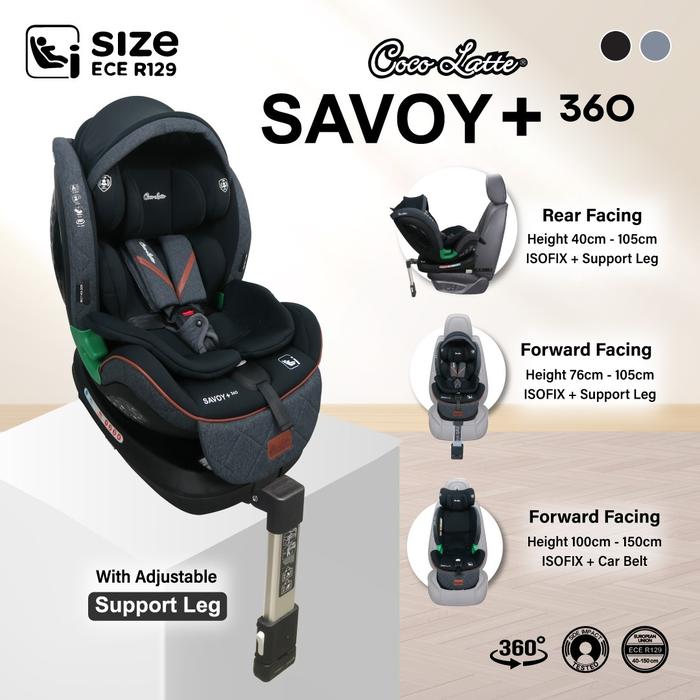 Gambar Carseat Cocolatte Savoy + 360 / Dudukan Mobil Bayi - BLACK, GARANSI 6BLN dari Kemenangan Babyshop undefined Tokopedia