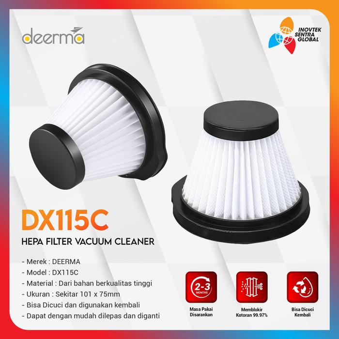 Gambar Deerma DX115C / DX118C Vacuum Cleaner - Penghisap Penyedot Debu - FILTER DX115C dari Inovtek Sentra Global undefined Tokopedia