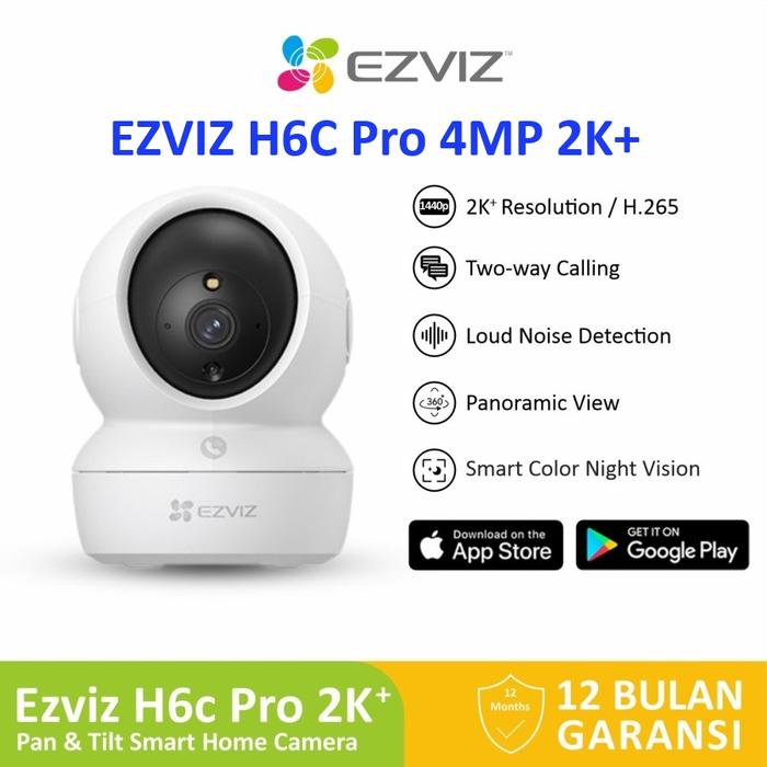 Gambar Ezviz H6c Pro 4MP 2K+ Smart Wifi Pan Tilt IP Camera CCTV Indoor 1440p - H6C 2K+ ONLY dari Inter Ponsell undefined Tokopedia