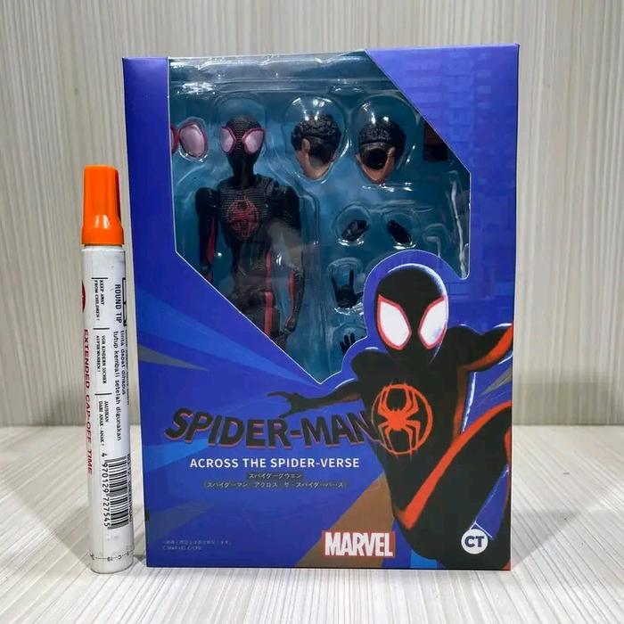 Gambar mainan action figure shf spiderman miles morales across the spider dari Mainan Toys Action Figure undefined Tokopedia