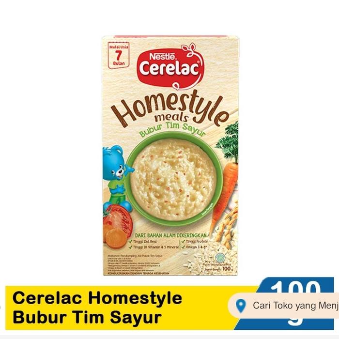 Gambar Nestle Cerelac Homestyle Bubur Tim Sayur 100G dari AGC Mall undefined Tokopedia