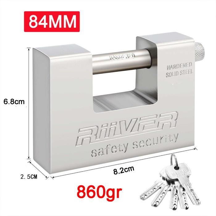 Gambar Gembok Baja Anti Maling Gembok Besar Kuat Kunci Kokoh Gembok Panzer - 84MM dari Rumixx_NEW undefined Tokopedia