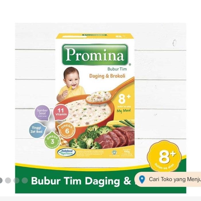 Gambar Promina Bubur Bayi Tim Daging&Brokoli 100G dari AGC Mall undefined Tokopedia