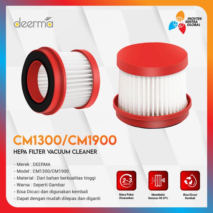 Gambar Deerma CM1300 UV Dust Mite Vacuum Cleaner - Penyedot Debu Tungau - FILTER CM1300 dari Inovtek Sentra Global undefined Tokopedia