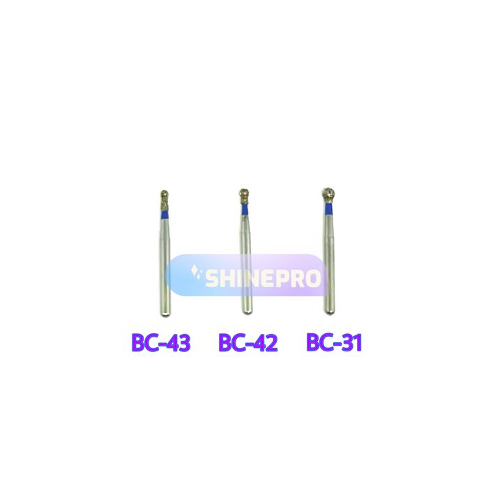 Jual Dental Diamond Bur Collar Round Bur Bulat Tambal Gigi Biru POLOBUR ...