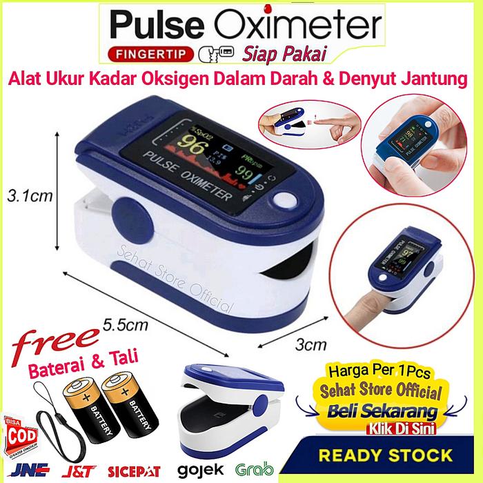 Oksigen Rendah Promo Alat Pengukur Oksigen Dalam Darah Pulse Oximeter Jari Oxymeter ...