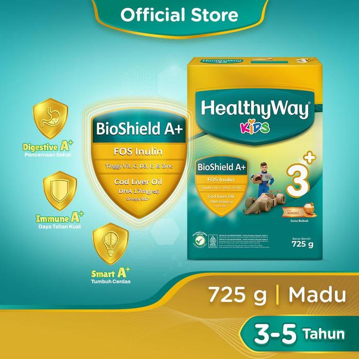 Gambar Healthyway Kids 3+ Madu 725 gr | Healthy Way Kid 3+ Honey 725 gram dari Haga Nusantara undefined Tokopedia