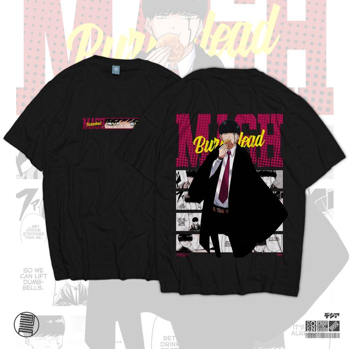Gambar Kaos Mash Burnedead Mashle Anime Manga T-Shirt Baju Wibu Jepang DJA - Hitam, 3XS dari DJA CLOTH undefined Tokopedia