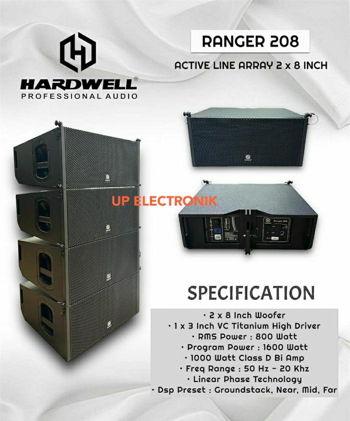 Jual Speaker Line Array Aktif 2x8 Inch Hardwell Ranger 208 Original ...