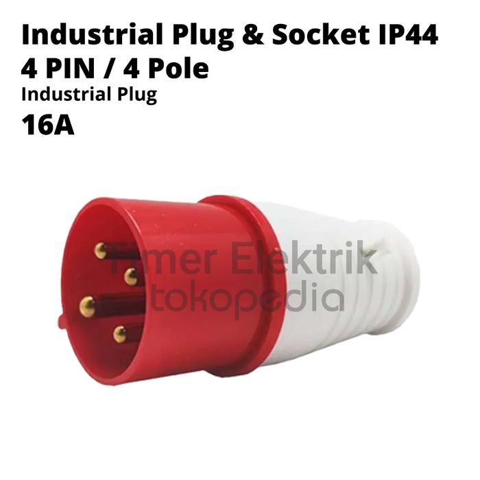 Gambar Industrial Plug & Socket IP44 4 Pin / 4 Pole 16A Berbagai Variant - Industrial Plug dari Timer Elektrik undefined Tokopedia