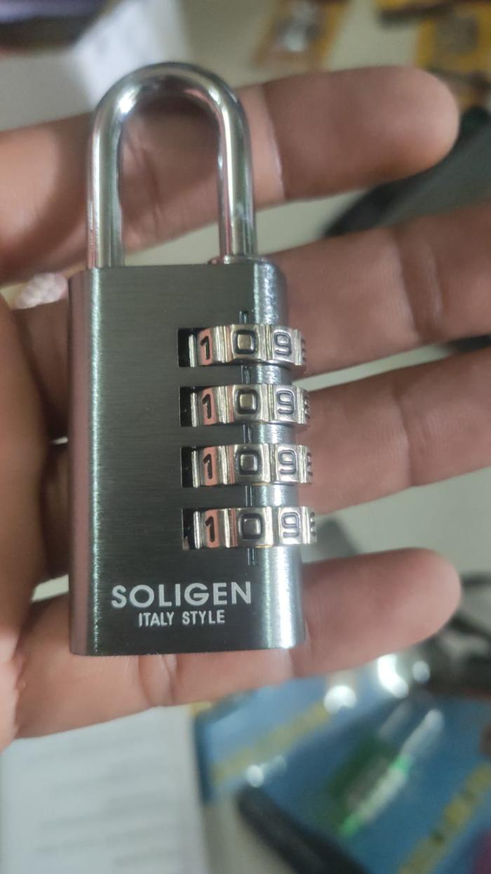 Gambar Gembok Soligen Mini kode Gembok Code Koper 30ml - Abu-abu dari Maju Terus Makmur Online Shop undefined Tokopedia