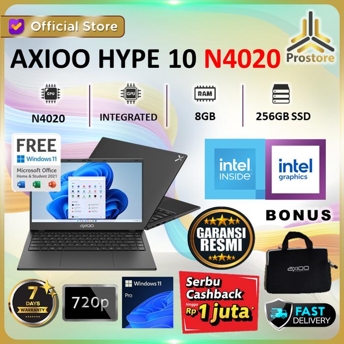 Gambar LAPTOP AXIOO HYPE 10 CELERON N4020 8GB 256GB W10PRO + OFFICE 14.0HD - W11- 4/128GB, LAPTOP dari ProStoreComputer undefined Tokopedia