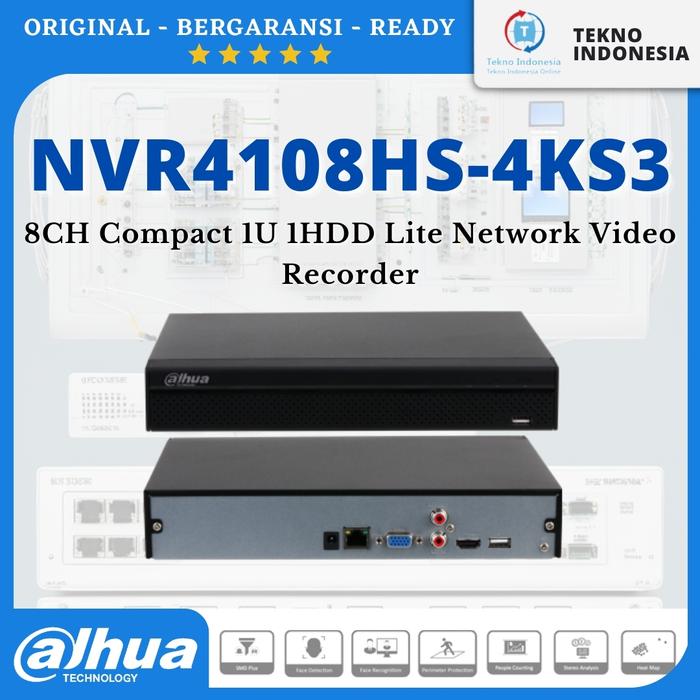 Jual Dahua NVR4108HS-4KS3 8 Channel 8ch NVR IP Camera CCTV AI - Kota ...