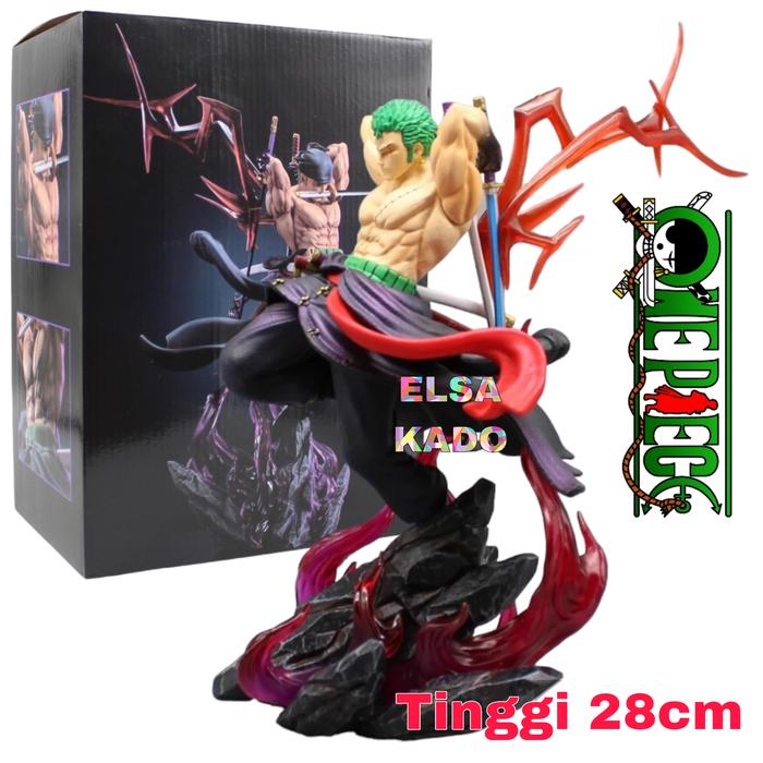 Gambar ASHURA BAKKEI RORONOA ZORO ACTION FIGURE ONE PIECE MODE KYUTORYU MOJA - M. 28CM BOX dari ELSA KADO STORE undefined Tokopedia