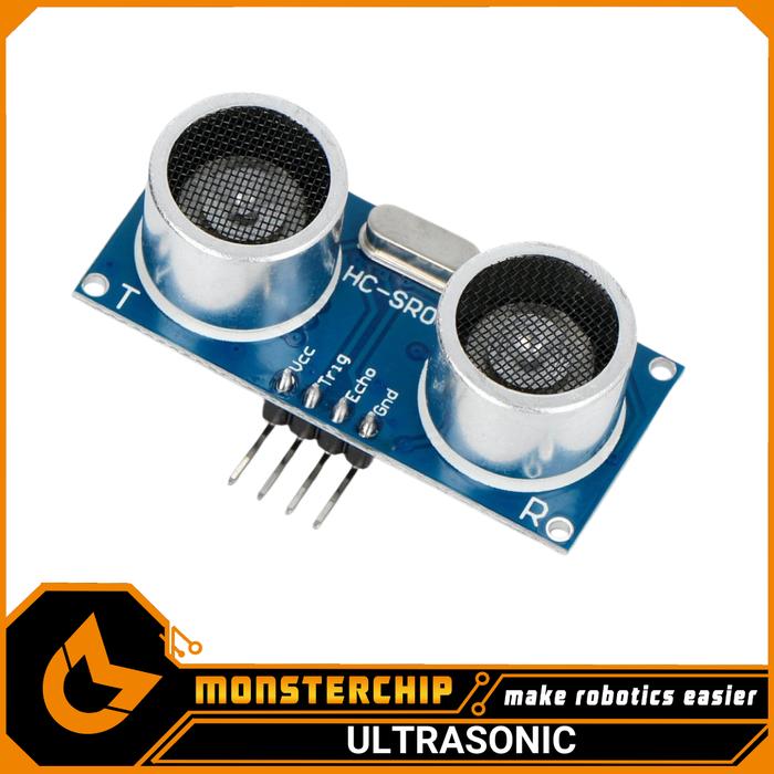 Gambar HC-SR04 SR04 ULTRASONIC DISTANCE MEASURING TRANSDUCER SENSOR - 5V - ULTRASONIC ONLY dari Monsterchip Indonesia undefined Tokopedia