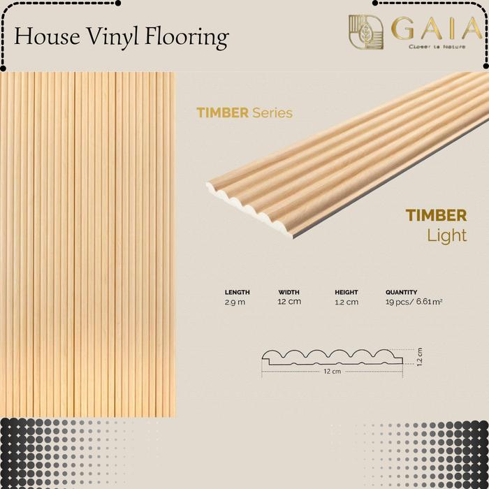 Gambar wpc wall panel dinding indoor GAIA Timber Series/box - LIGHT dari House Vinyl Flooring undefined Tokopedia