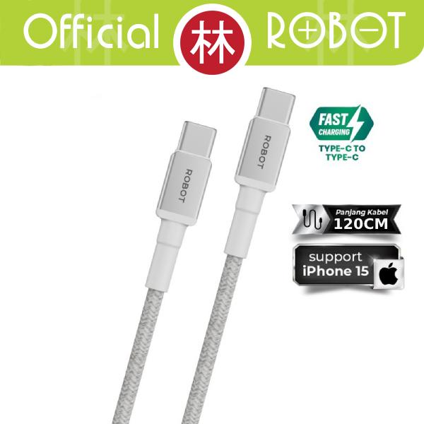 Gambar Robot RSCC120 Kabel Cable Data Type C To Type C 60W 1.2m Fast Charging - RSCC120 120 cm dari Liem Group Kota Administrasi Jakarta Barat Tokopedia