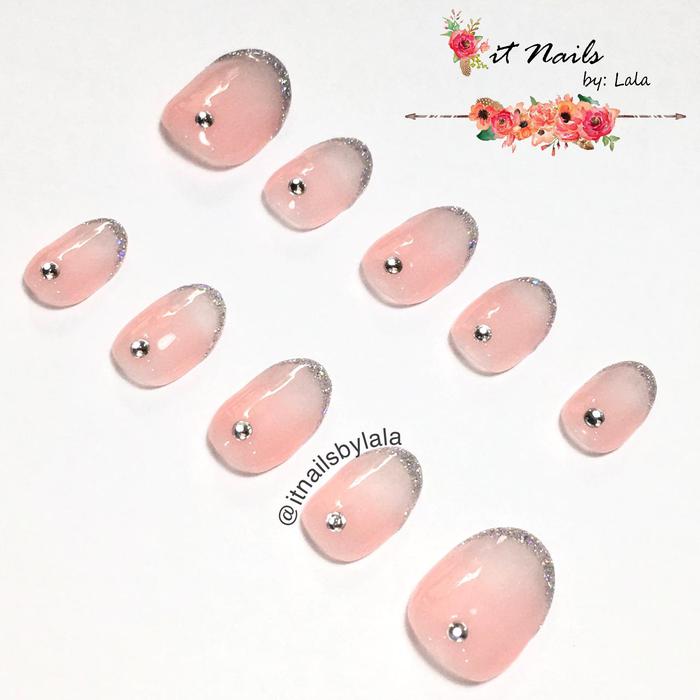 Gambar premium fake nails french tip design fake nails glazed hailey - kuku sehat , S dari tokolala68 undefined Tokopedia