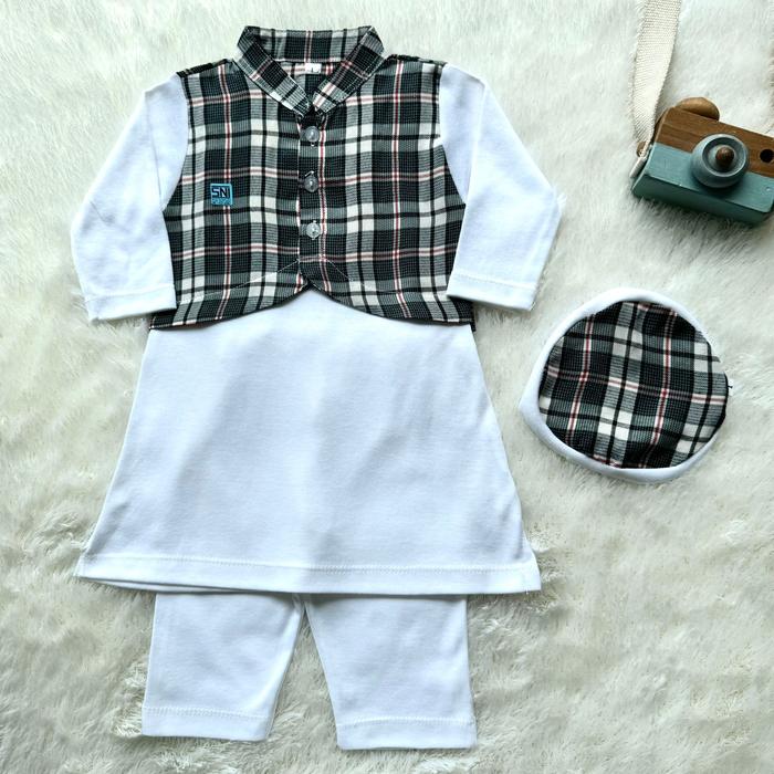 Gambar baju koko anak jubah rafatar setelan anak muslim 0-12 bulan 1-2 tahun - Hijau, size 1 dari Bigbearbabyshop undefined Tokopedia