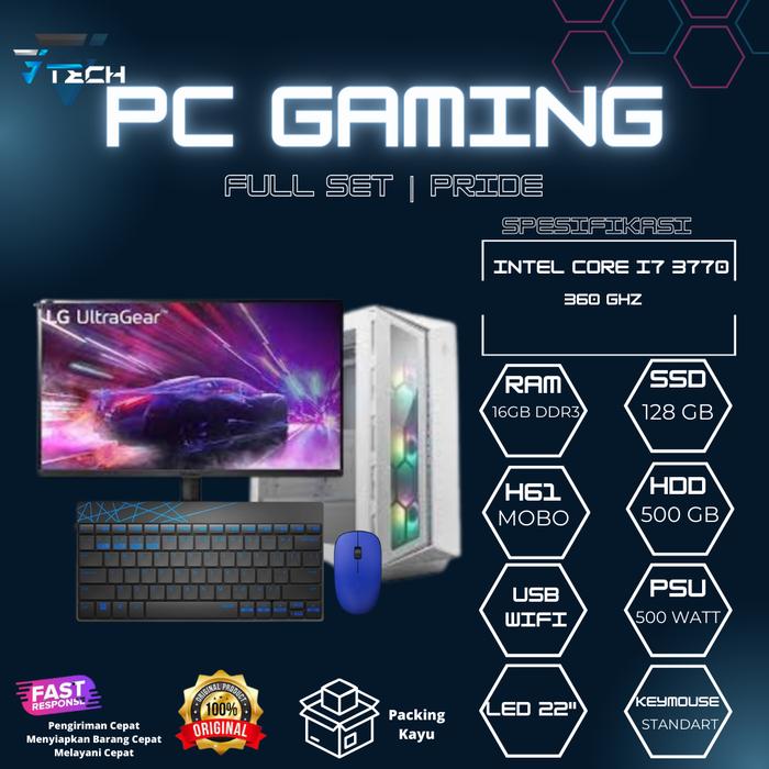 Gambar PC GAMING LIVE SREAMING EDITING CORE I7 3770 RAM 16 SSD 128 HDD 500 dari Gitech Laptop undefined Tokopedia
