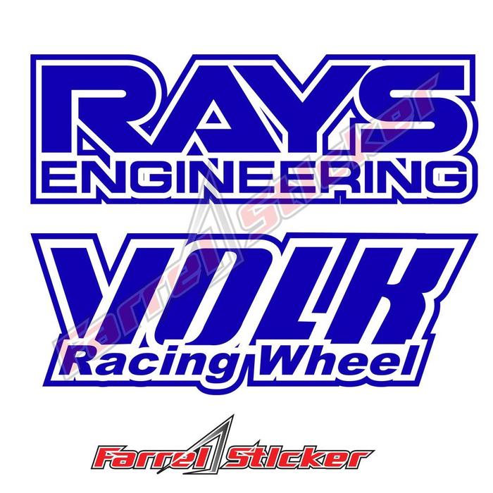 Gambar Stiker Sticker Velg Mobil Volk Rays Engineering - Biru dari Auto Velg undefined 4 Tokopedia