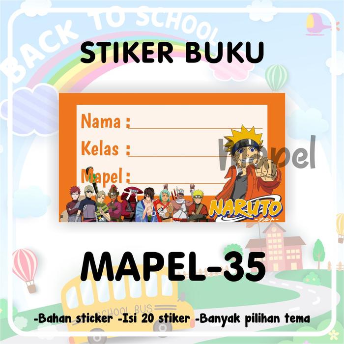 Gambar Sticker Label Buku - Stiker mapel - stiker buku sekolah - MAPEL-35 dari Azka Stuff undefined Tokopedia