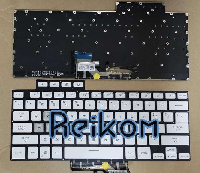 Gambar Keyboard Asus TUF Dash F15 FX516 FX516pc FX516pe FX516pm - Putih dari Reikom undefined Tokopedia