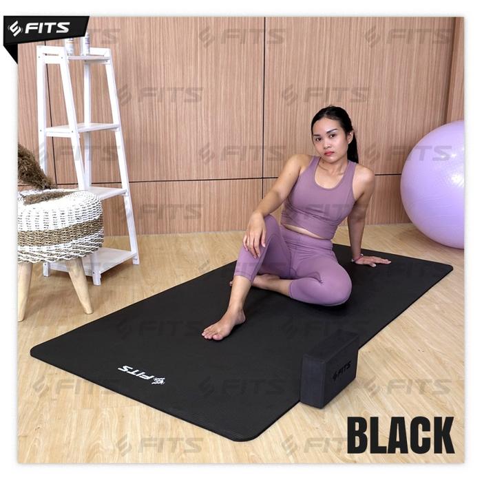Gambar SFIDN FITS Matras Yoga Mat Jumbo | Lebar 90cm & Tebal 8mm Anti Slip - Hitam dari SFIDN FITS Shop undefined Tokopedia