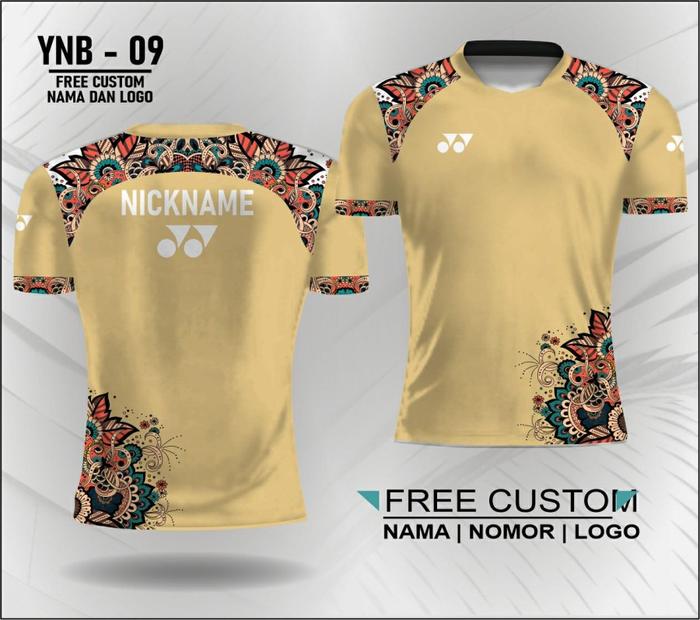 Jual Jersey kaos badminton baju bulutangkis batik model baru Yon