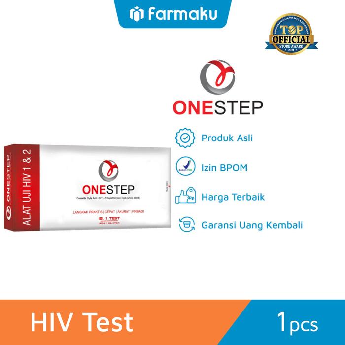 Gambar OneStep HIV Test 1 pcs -  Alat Test HIV Instant dari Farmaku undefined Tokopedia