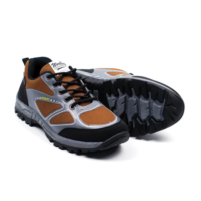 Gambar Sepatu Hiking Anti Air Working Sepatu Olahraga Sepatu Gunung T-17 - COKLAT ABU, 39 dari Dotuke Store undefined Tokopedia