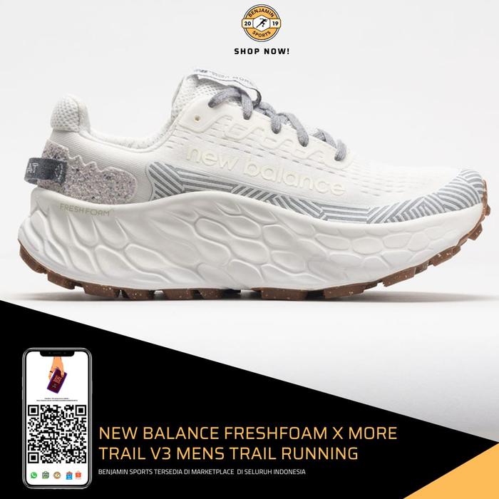 Gambar New Balance Fresh Foam More Trail V3 Mens Trail Running Shoes White - 44 dari Benjamin.Sports undefined Tokopedia