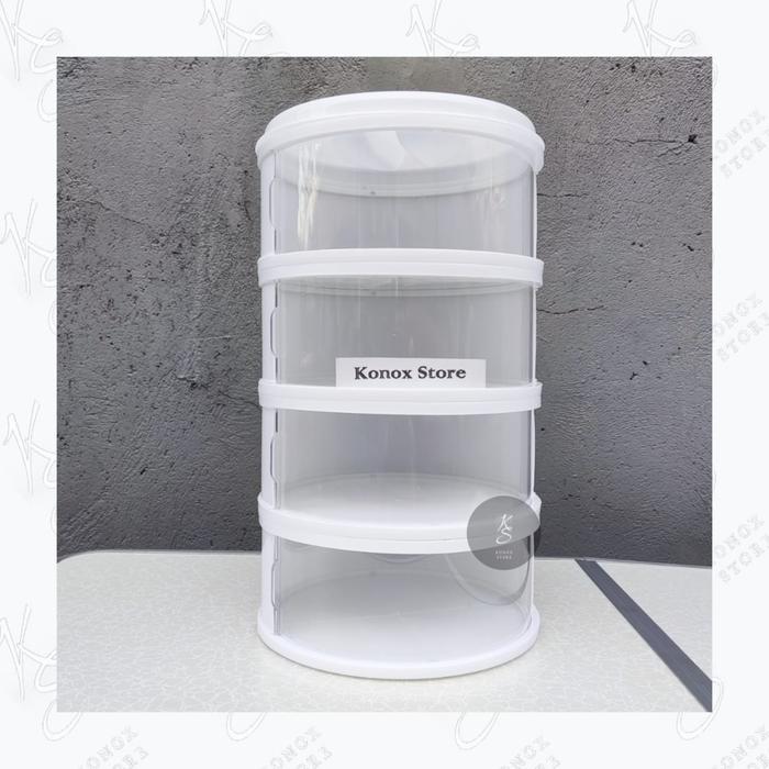 Gambar TUDUNG SAJI / RAK PENYIMPAN MAKANAN 4 SUSUN ANTI DEBU - FOOD STORAGE - Putih, BUBBLE dari KONOX STORE undefined Tokopedia