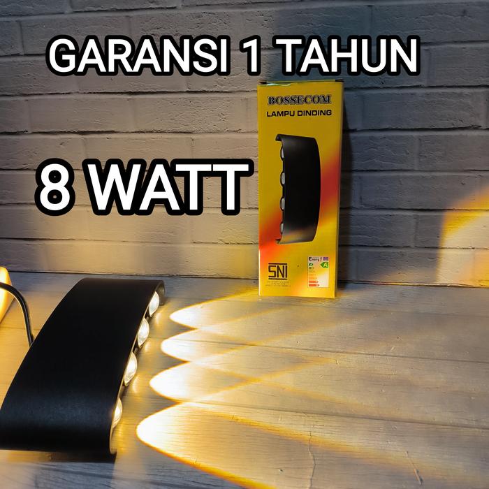 Gambar BOSSECOM LAMPU LED TEMBOK / DINDING 2W 4W 6W 8W KUNING WARM WHITE - 8 WATT dari RS LISTRIK RUMAH LAMPU undefined Tokopedia