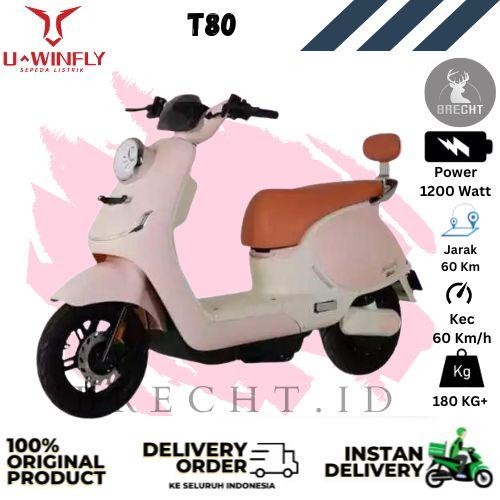 Gambar Sepeda Motor Listrik Uwinfly T80 1200 Watt New - White dari BRECHT.ID OFFICIAL STORE undefined Tokopedia