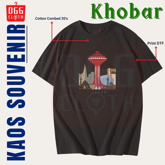 Gambar DGGCloth Kaos Al Khobar Tshirt Al Khobar Varian Terbaru Type 2 - Model 1 (Hitam), XXL dari DGG CLOTHING undefined Tokopedia