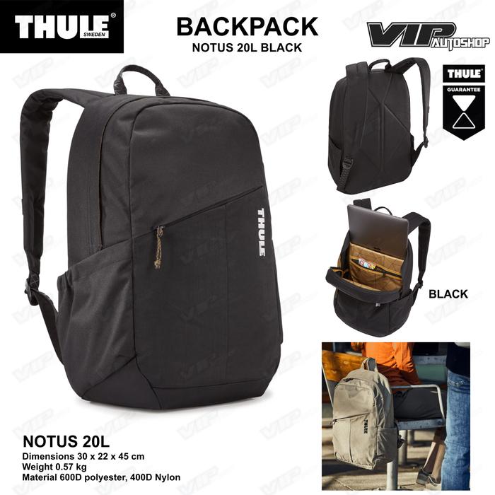 Gambar THULE backpack NOTUS 20L tas laptop ransel camping outdoor original - Black dari VIPautoshop undefined Tokopedia