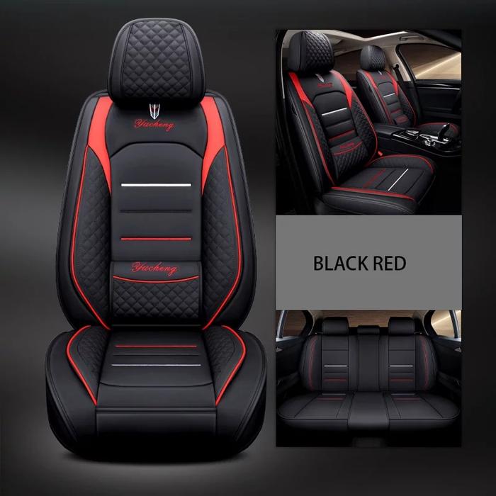 Gambar Sarung jok mobil xenia lama 2006 - 2011 full set 3 baris bahan onyx - Hitam Merah dari Rxvariasi undefined Tokopedia