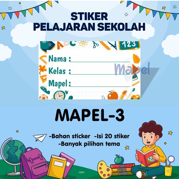 Gambar Stiker Mapel - Label Buku Pelajaran Sekolah - Stiker mata pelajaran - MAPEL-3 dari AZKAFUN undefined Tokopedia
