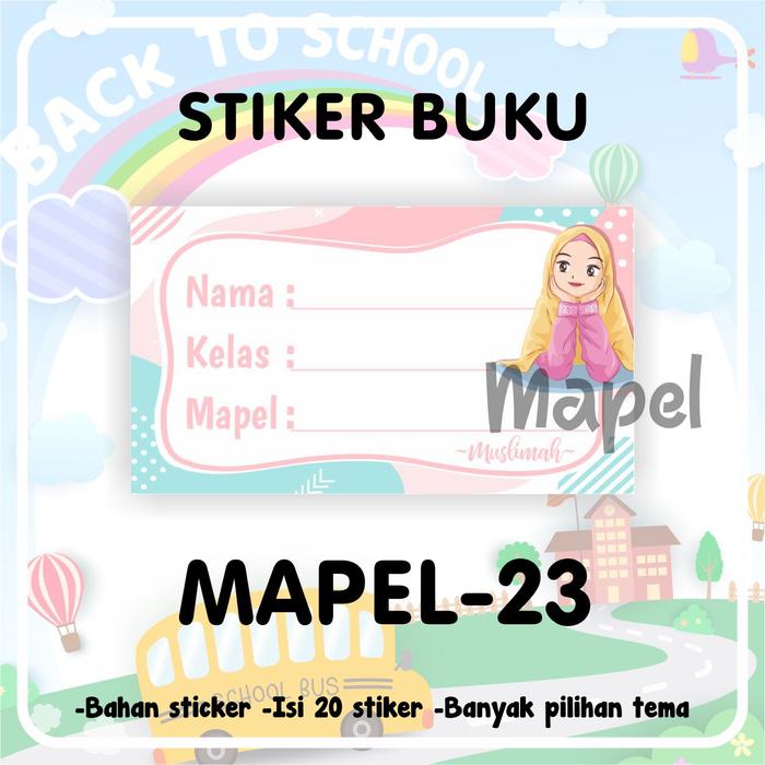 Gambar Sticker Label Buku - Stiker mapel - stiker buku sekolah - MAPEL-23 dari Azka Stuff undefined Tokopedia