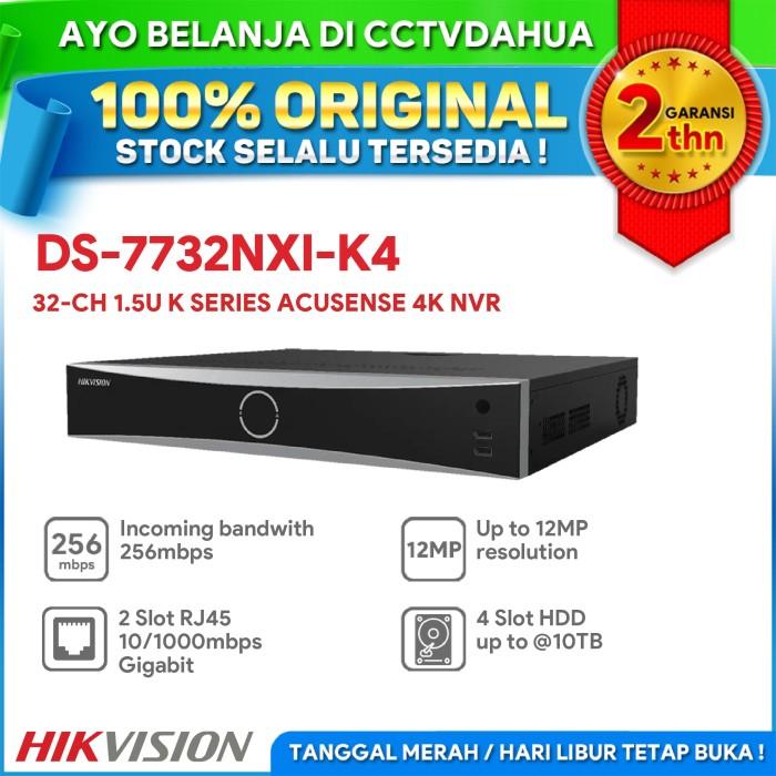 Gambar HIKVISION DS-7732NI-K4 Hikvision 32 channel 1.5U 4K Resolution NVR - DS-7732NXI-K4, NON dari cctvdahua undefined Tokopedia