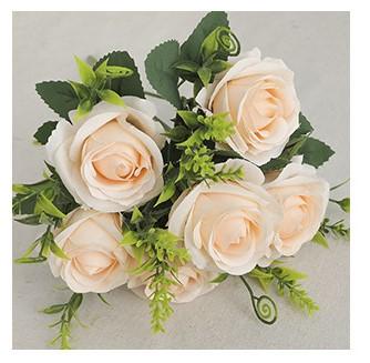 Gambar 6K Bunga Mawar Rose Artificial Flower Mix Eucalyptus - champagne dari Floriti undefined Tokopedia